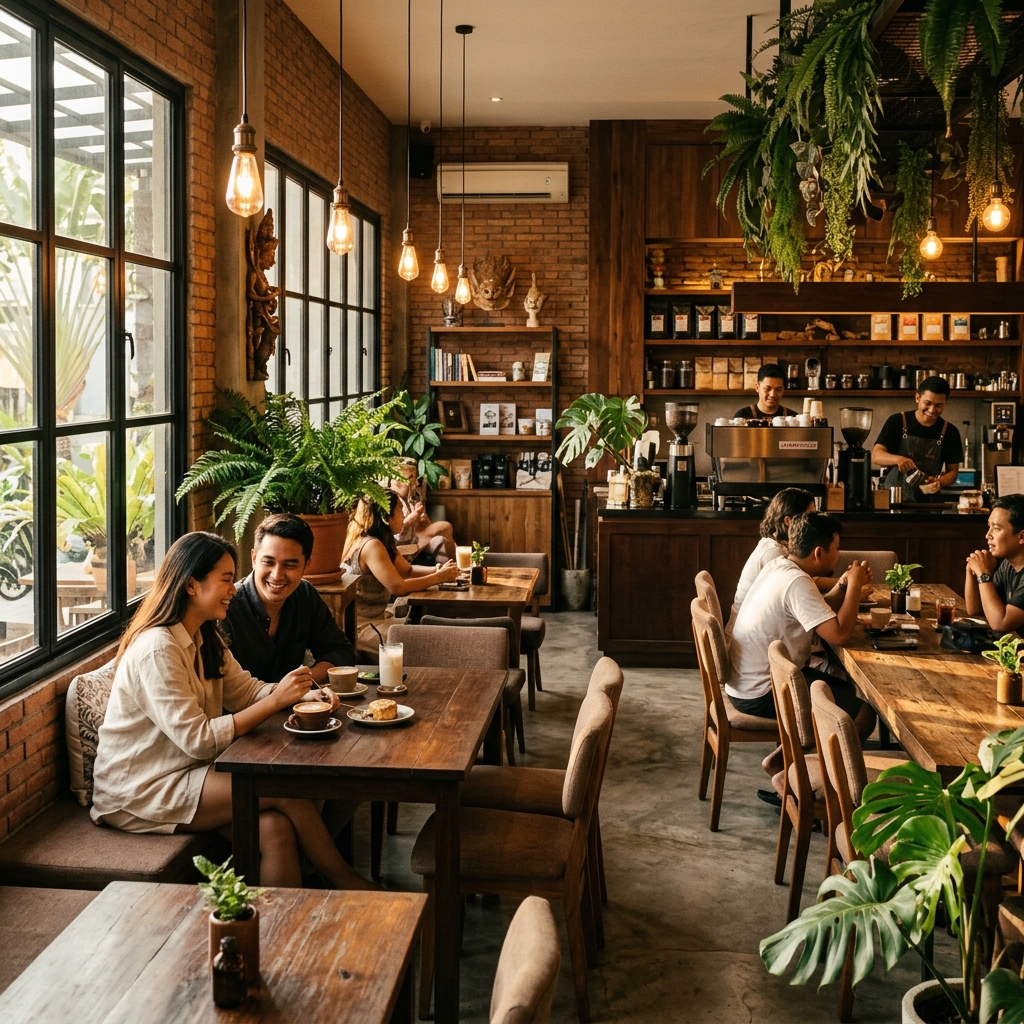 Interior Cafe Susu Indonesia